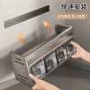 Kitchen seasoning box storage rack, no need for drilling, wall-mounted multi-functional seasoning jars and bottles, seasoning combination set storage rack Application Scenario